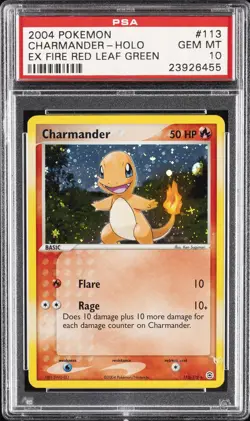 2004 POKEMON EX FIRE RED & LEAF GREEN #113 CHARMANDER-HOLO PSA 10 - Image 1