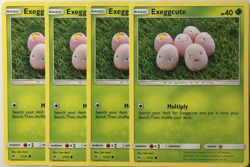 POKEMON 4X EXEGGCUTE 1/131 FORBIDDEN LIGHT COMMON NEAR MINT-PLAYSET - Image 1