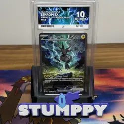 ACE 10 ZEKROM ex 166/086 | Black Bolt SIR Full Art Graded Pokemon Card - Image 1