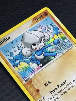 Pokemon Card - Meditite Crystal Guardians 56/100 Common Reverse Holo Stamped - Image 2