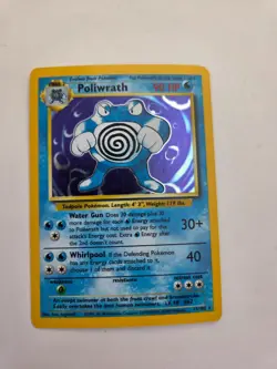 Poliwrath Unlimited Holo Rare Pokemon TCG Base Set 13/102 Base Set 1999 - Image 1