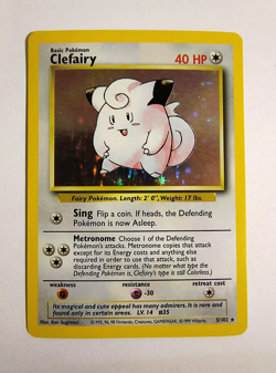 Clefairy 5/102 Base Set - Pokemon Holo Card - LP - Image 1