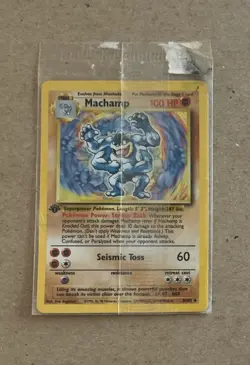 1999 Pokemon Base Set 1st Edition Machamp Card 8/102 Sealed - Image 1