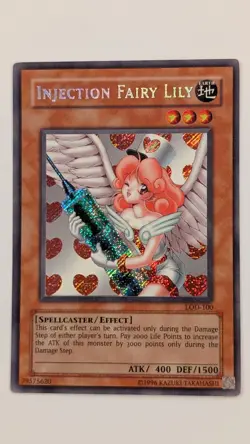 Yugioh Injection Fairy Lily LOD-100 Secret Rare – LP - Image 1