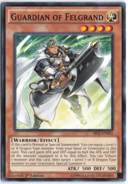 Yugioh - Guardian of Felgrand SR02-EN004 1st Edition - Structure Deck: Rise of t - Image 1