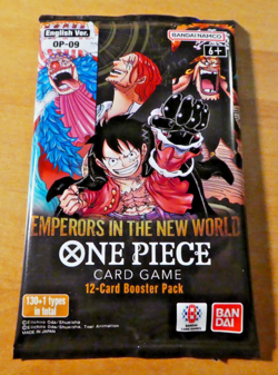 ONE PIECE EMPERORS NEW WORLD CARD ENGLISH OP09 PACK X1 BOOSTER SEALED JCC NEUF - Image 1