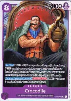 Crocodile OP04-060 SR - One Piece TCG Kingdoms of Intrigue - English - Foil (NM) - Image 1