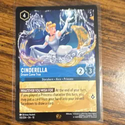 Disney Lorcana Cinderella Dream Come True Card 155/204 Legendary Regular - Image 1