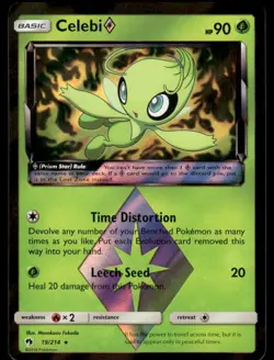 Pokemon Cards Celebi ◇ 19/214 Lost Thunder Rare Prism Star NM - Image 1