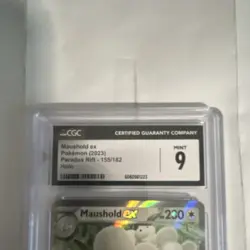 Maushold ex Paradox Rift 155/182 CGC 9 Holo Pokemon TCG Card 2023 - Image 2