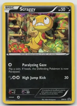 Pokemon Card Scraggy - (Cracked Ice Holo) Promo Black and White Promos BW25 - Image 1