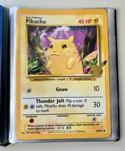 Pokemon 25th Anniversary Celebrations Pikachu Jumbo Binder + Extra Pikachu Cards - Image 3