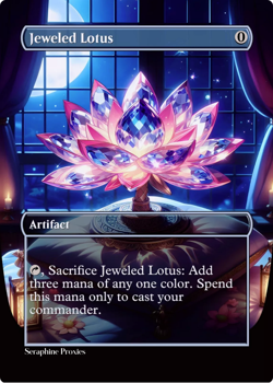Jeweled Lotus - High Quality Altered Art Custom Cards - Image 1