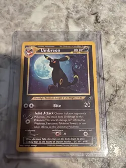 Umbreon 13/75 Neo Discovery Rare 2001 Vintage Pokemon Card WOTC LP Clean - Image 1