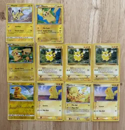 Pikachu Lot of 10 Cards- some duplicates MP-LP - Image 1