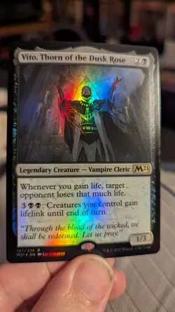 1x Vito Thorn of the Dusk Rose Foil NM - Core Set 2021 M21 EDH x1 - Image 1