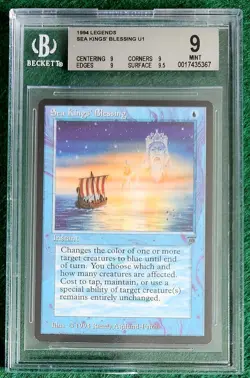 Sea Kings' Blessing - Legends - MTG - BGS 9 - MINT - Quad + - Image 1