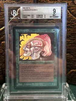 Llanowar Elves - Beta - MTG - BGS 9 Quad++ - Image 1