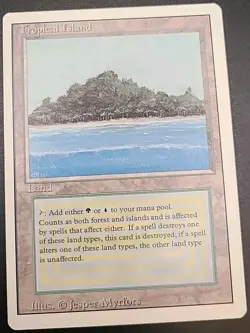 Tropical Island LP MTG Magic the Gathering Revised Edition Reserved List - Image 1