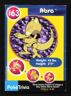 Abra #63 HP Pokemon Card TCG - Image 1