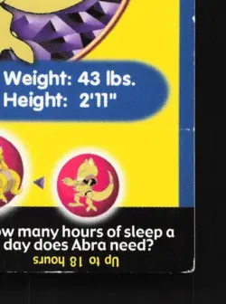 Abra #63 HP Pokemon Card TCG - Image 3