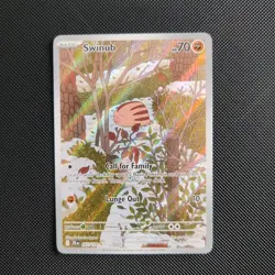 Pokemon Journey Together Swinub Card 165/159 Illustration Rare English NM - Image 1
