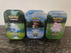 🔥Pokemon TCG Pokemon Go Mini Tin Bundle Full Art Set 12 Tins New and Sealed🔥 - Image 1