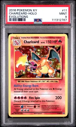 Charizard-Holo Pokemon Xy Evolutions 11 PSA 9 - Image 1