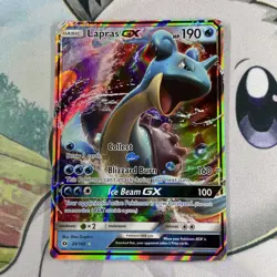 Pokemon TCG Lapras GX Sun & Moon Base Set 35/149 Holo Ultra Rare - Image 1