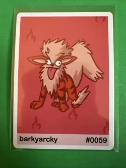 Arcanine - Barkyarcky #059 Pookiemoot Series 1 Custom Fan Art Pokemon - Image 1