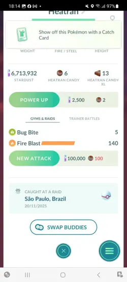 Pokemon Go Legendary Heatran ( XXS) ( Normal ) - Image 2