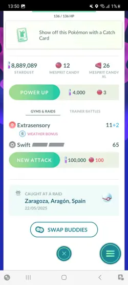 Pokemon Go Legendary Mesprit ( XXS) ( Normal ) - Image 2