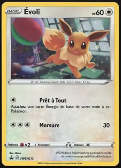 Carte Pokemon Evoli SWSH212 Holo Promo SWSH Francais - Image 1