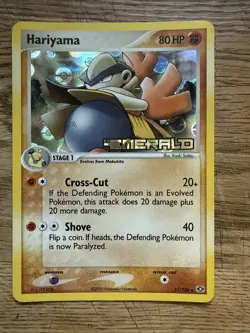 2005 Pokemon Holo Emerald Stamped 31/106 Hariyama - MP - Image 1