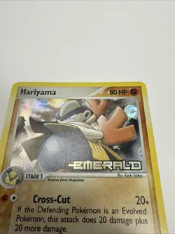 2005 Pokemon Holo Emerald Stamped 31/106 Hariyama - MP - Image 4