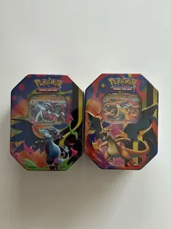 Pokemon TCG Mega Charizard X & Y EX Tins Sealed - Set of 2 - Image 1