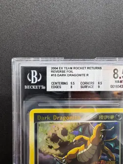 Pokemon BGS 8.5 Dark Dragonite #15 Reverse Foil Ex Team Rocket Returns English - Image 3