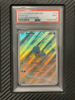 2023 PSA 9 Squirtle #170 Illustration Rare Pokemon TCG Scarlet & Violet Mew 151 - Image 1