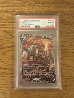 PSA 10 Entei V GG36/GG70 Crown Zenith: Galarian Gallery Pokemon TCG GEM MINT - Image 1