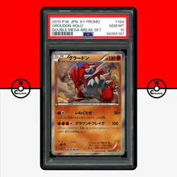 Pokemon PSA 10 Groudon Promo Holo Double Mega Break Set 184/XY-P Japanese - Image 1
