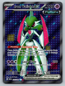 Iron Valiant ex 225/182 Paradox Rift Full Art Ultra Rare NM Pokemon TCG - Image 1