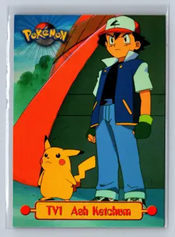 1999 Topps Pokemon TV Animation Ash Ketchum #TV1 - Image 1