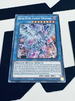 Yugioh! Blue-Eyes Chaos Dragon LDS2-EN017 1st Edition Secret Rare 1st Edition - Image 1