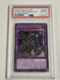 Cyber dragon PSA 10 Ultimate Ancient Gear Golem LODT-EN043 Ultimate Rare Yugioh - Image 1