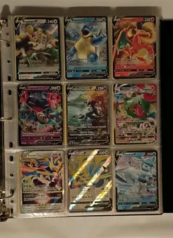 Pokemon Cards Collection Binder - 185+ Pokemon Cards Lot w/ Binder Sleeves - Image 1