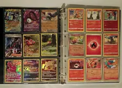 Pokemon Cards Collection Binder - 185+ Pokemon Cards Lot w/ Binder Sleeves - Image 2