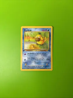 Psyduck 53/62 1st Edition Fossil Pokemon Card MP - Image 1