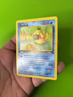 Psyduck 53/62 1st Edition Fossil Pokemon Card MP - Image 3