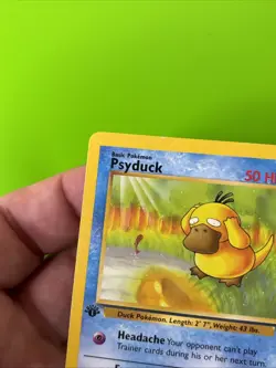 Psyduck 53/62 1st Edition Fossil Pokemon Card MP - Image 4