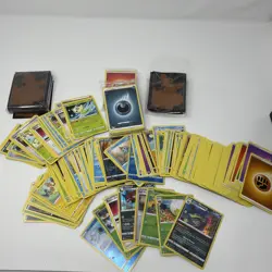 Pokemon Card Lot 200+ Cards Holos Trainers Energy Bulk Collection + Sleeves - Image 1